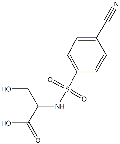 2-[(4-cyanobenzene)sulfonamido]-3-hydroxypropanoic acid