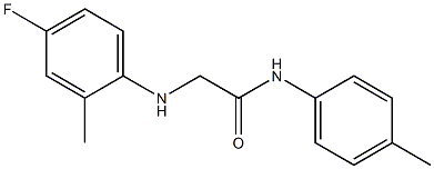 2-[(4-fluoro-2-methylphenyl)amino]-N-(4-methylphenyl)acetamide 化学構造式