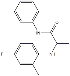 2-[(4-fluoro-2-methylphenyl)amino]-N-phenylpropanamide 结构式