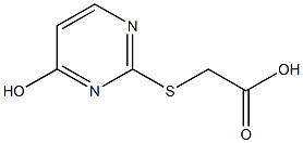 2-[(4-hydroxypyrimidin-2-yl)sulfanyl]acetic acid 化学構造式