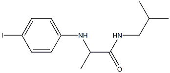 2-[(4-iodophenyl)amino]-N-(2-methylpropyl)propanamide,,结构式