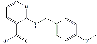 2-[(4-methoxybenzyl)amino]pyridine-3-carbothioamide Struktur
