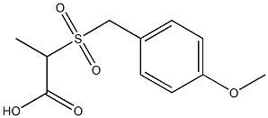 2-[(4-methoxybenzyl)sulfonyl]propanoic acid,,结构式