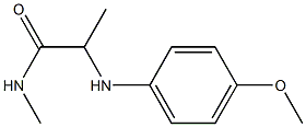 2-[(4-methoxyphenyl)amino]-N-methylpropanamide 化学構造式
