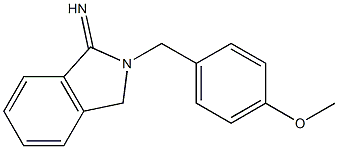 2-[(4-methoxyphenyl)methyl]-2,3-dihydro-1H-isoindol-1-imine,,结构式