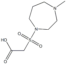2-[(4-methyl-1,4-diazepane-1-)sulfonyl]acetic acid Struktur