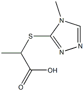 2-[(4-methyl-4H-1,2,4-triazol-3-yl)thio]propanoic acid,,结构式
