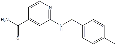 2-[(4-methylbenzyl)amino]pyridine-4-carbothioamide Struktur