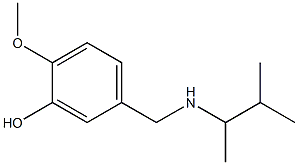 2-methoxy-5-{[(3-methylbutan-2-yl)amino]methyl}phenol Struktur