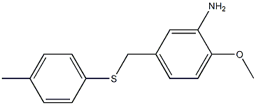 2-methoxy-5-{[(4-methylphenyl)sulfanyl]methyl}aniline 化学構造式