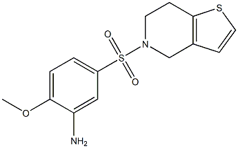 2-methoxy-5-{4H,5H,6H,7H-thieno[3,2-c]pyridine-5-sulfonyl}aniline,,结构式