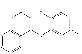  2-methoxy-5-methyl-N-(3-methyl-1-phenylbutyl)aniline