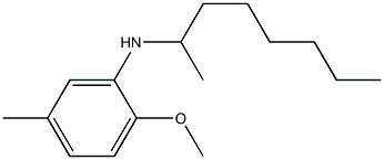 2-methoxy-5-methyl-N-(octan-2-yl)aniline,,结构式
