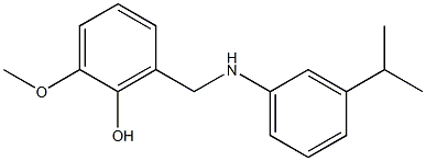 2-methoxy-6-({[3-(propan-2-yl)phenyl]amino}methyl)phenol,,结构式