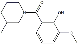 2-methoxy-6-[(3-methylpiperidin-1-yl)carbonyl]phenol Structure