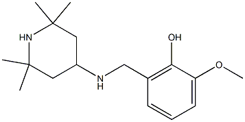 2-methoxy-6-{[(2,2,6,6-tetramethylpiperidin-4-yl)amino]methyl}phenol 结构式