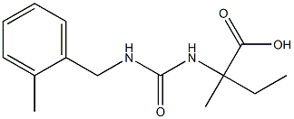 2-methyl-2-({[(2-methylbenzyl)amino]carbonyl}amino)butanoic acid 结构式