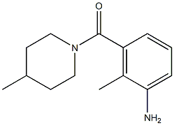 2-methyl-3-[(4-methylpiperidin-1-yl)carbonyl]aniline,,结构式