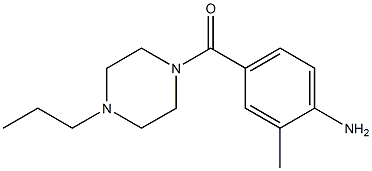 2-methyl-4-[(4-propylpiperazin-1-yl)carbonyl]aniline 化学構造式