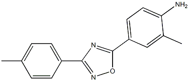 2-methyl-4-[3-(4-methylphenyl)-1,2,4-oxadiazol-5-yl]aniline 化学構造式