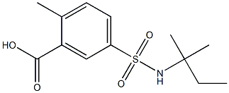 2-methyl-5-[(2-methylbutan-2-yl)sulfamoyl]benzoic acid 化学構造式