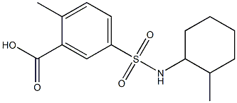 2-methyl-5-[(2-methylcyclohexyl)sulfamoyl]benzoic acid,,结构式
