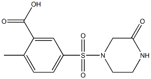 2-methyl-5-[(3-oxopiperazine-1-)sulfonyl]benzoic acid|