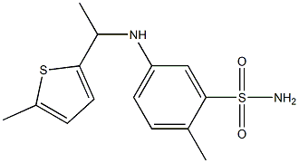 2-methyl-5-{[1-(5-methylthiophen-2-yl)ethyl]amino}benzene-1-sulfonamide