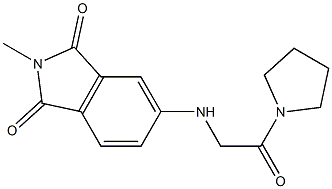 2-methyl-5-{[2-oxo-2-(pyrrolidin-1-yl)ethyl]amino}-2,3-dihydro-1H-isoindole-1,3-dione Struktur