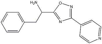 2-phenyl-1-[3-(pyridin-4-yl)-1,2,4-oxadiazol-5-yl]ethan-1-amine,,结构式