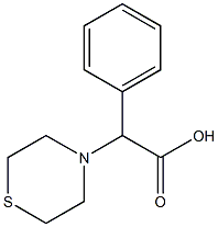 2-phenyl-2-(thiomorpholin-4-yl)acetic acid,,结构式