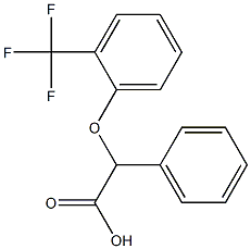 2-phenyl-2-[2-(trifluoromethyl)phenoxy]acetic acid,,结构式