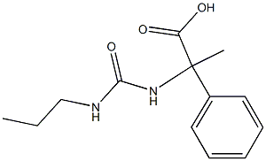 2-phenyl-2-{[(propylamino)carbonyl]amino}propanoic acid Struktur