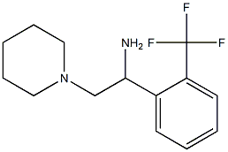 2-piperidin-1-yl-1-[2-(trifluoromethyl)phenyl]ethanamine 结构式