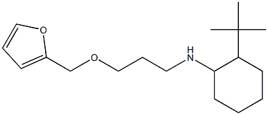 2-tert-butyl-N-[3-(furan-2-ylmethoxy)propyl]cyclohexan-1-amine,,结构式