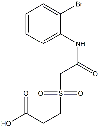 3-({[(2-bromophenyl)carbamoyl]methane}sulfonyl)propanoic acid Structure