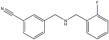 3-({[(2-fluorophenyl)methyl]amino}methyl)benzonitrile Struktur