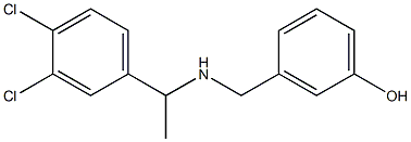 3-({[1-(3,4-dichlorophenyl)ethyl]amino}methyl)phenol,,结构式