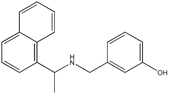 3-({[1-(naphthalen-1-yl)ethyl]amino}methyl)phenol,,结构式