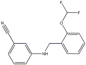 3-({[2-(difluoromethoxy)phenyl]methyl}amino)benzonitrile Struktur