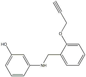 3-({[2-(prop-2-yn-1-yloxy)phenyl]methyl}amino)phenol 结构式