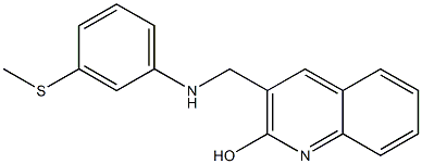 3-({[3-(methylsulfanyl)phenyl]amino}methyl)quinolin-2-ol 结构式