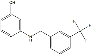 3-({[3-(trifluoromethyl)phenyl]methyl}amino)phenol,,结构式