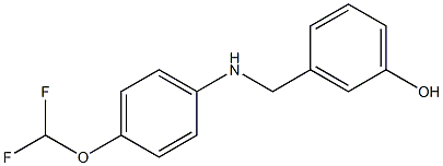  3-({[4-(difluoromethoxy)phenyl]amino}methyl)phenol