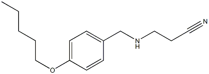 3-({[4-(pentyloxy)phenyl]methyl}amino)propanenitrile 化学構造式