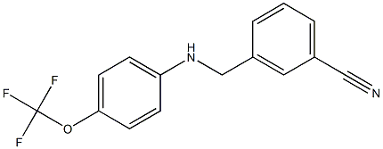 3-({[4-(trifluoromethoxy)phenyl]amino}methyl)benzonitrile Structure