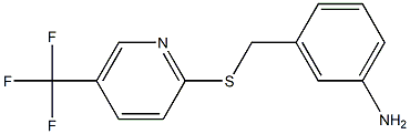3-({[5-(trifluoromethyl)pyridin-2-yl]sulfanyl}methyl)aniline,,结构式