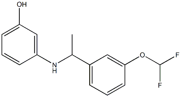 3-({1-[3-(difluoromethoxy)phenyl]ethyl}amino)phenol 结构式