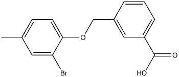 3-(2-bromo-4-methylphenoxymethyl)benzoic acid 化学構造式