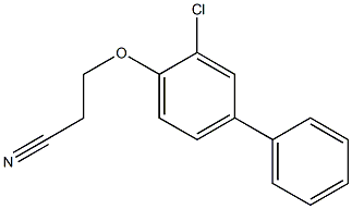 3-(2-chloro-4-phenylphenoxy)propanenitrile,,结构式